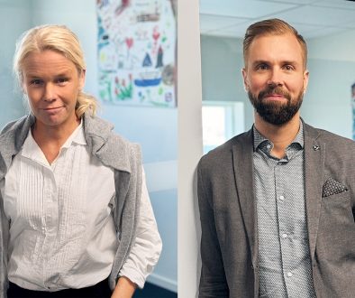 Platsansvariga på Blue Partner, Malin och Patrik.